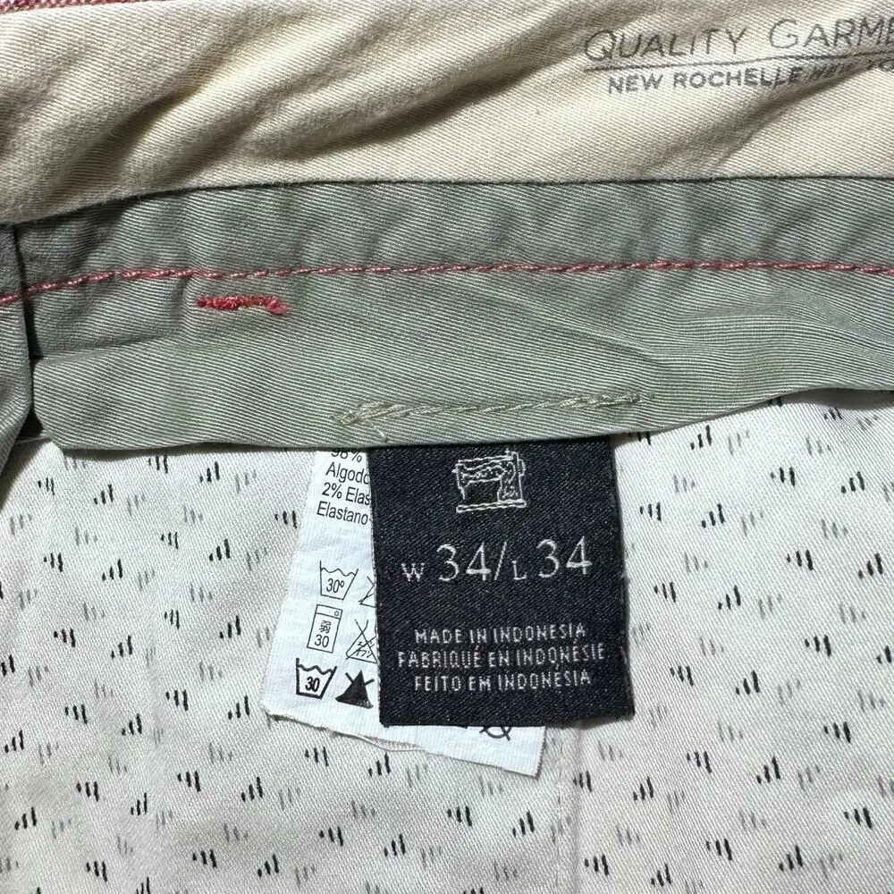 Scotch & Soda Men’s Aztec Print Pink Slim Fit Pants - Size 34x34